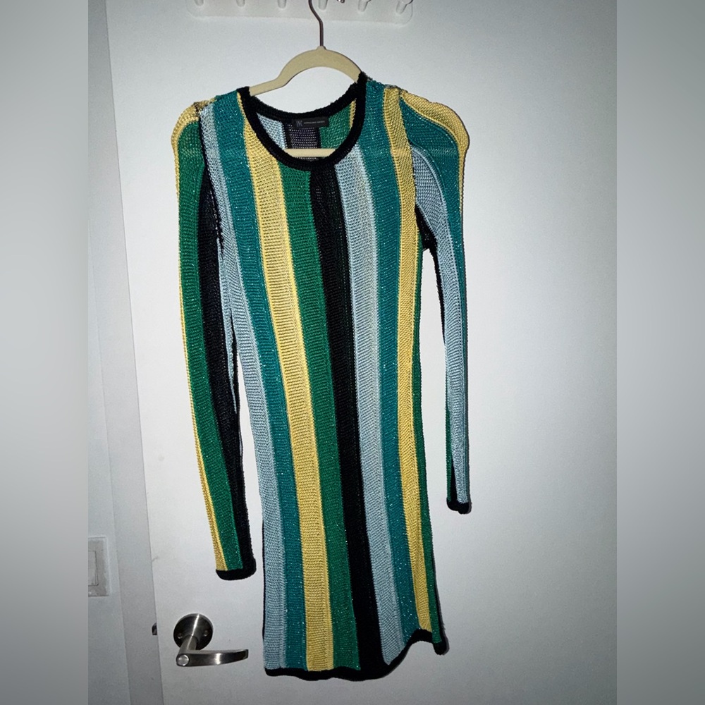 Striped Long Sleeve Knit Dress